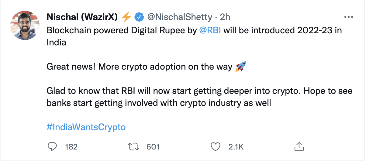 La Rupia digitale