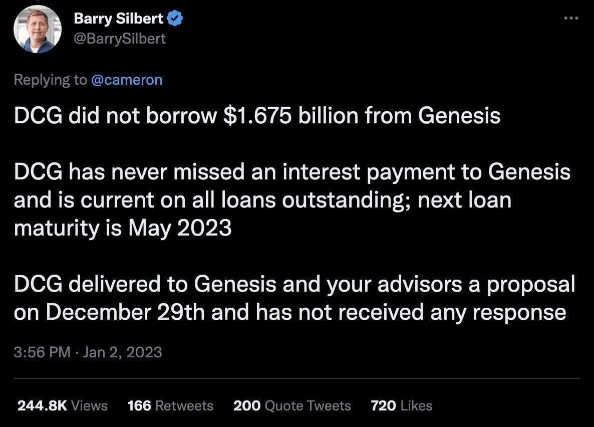 La risposta di Barry Silbert